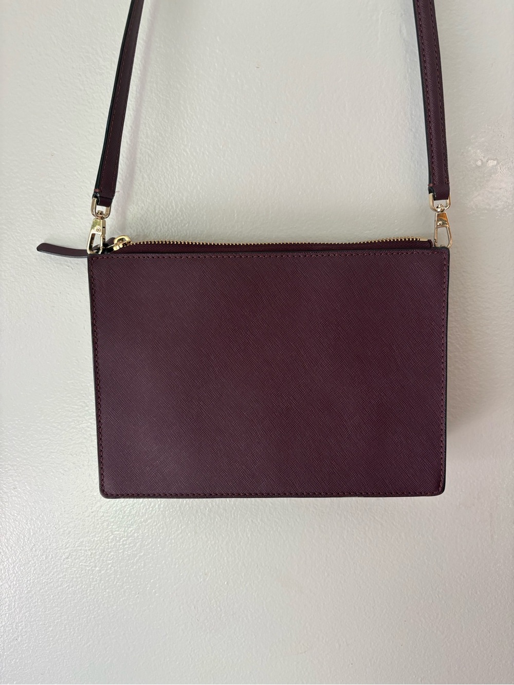 Kate Spade Plum Saffiano Crossbody with Gold Hardware - Picture 2 of 7